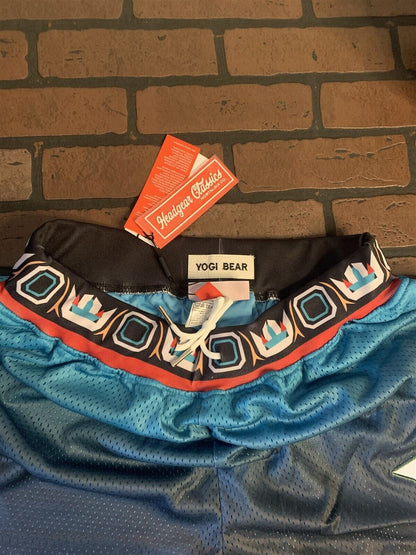 YOGI BEAR / TEAL-BLACK Headgear Classics Basketball Shorts ~Never Worn~ XL 2XL